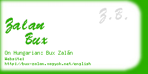 zalan bux business card